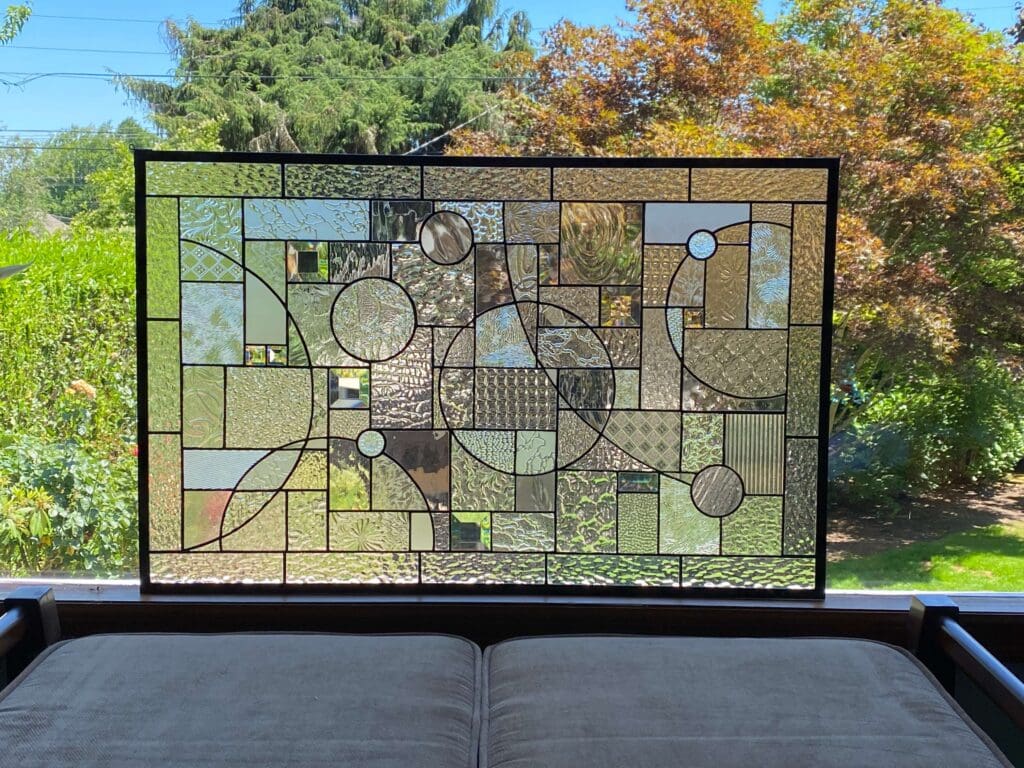 stained glass window in a home